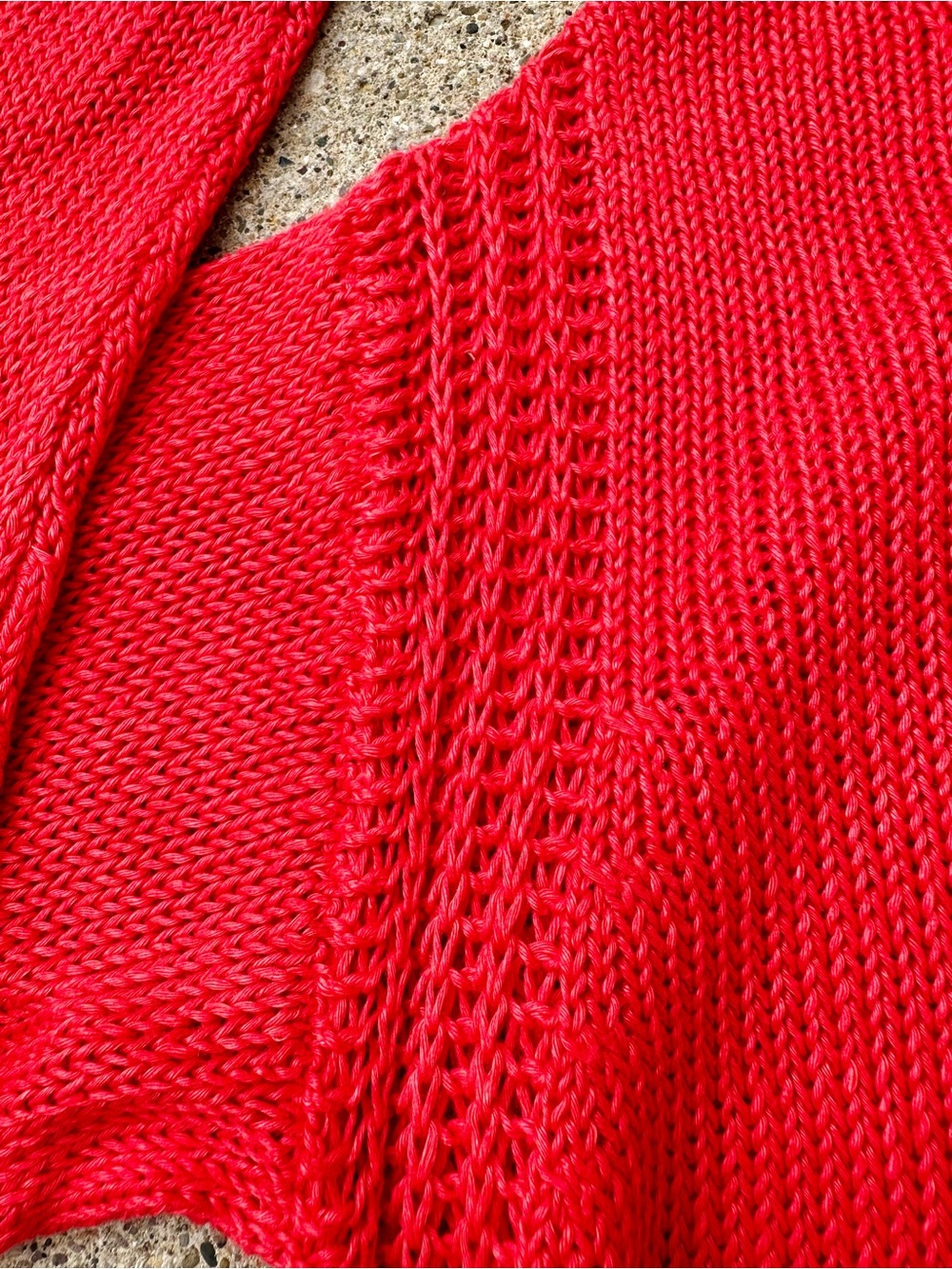 NWOT 100% Linen APIECE APART Helmi Crewneck Knit Coral Red Sweater, Small - Picture 13 of 16